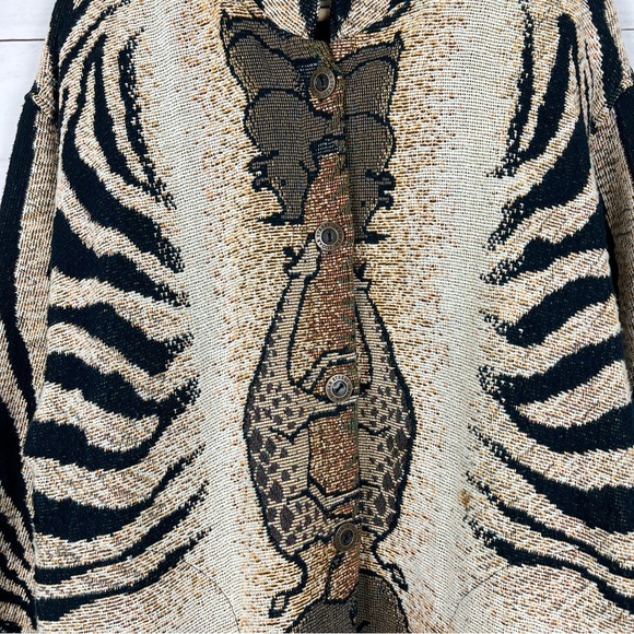 Vintage Sugar Street Weavers Nature Animals Button Jacket Large - Picture 3 of 8